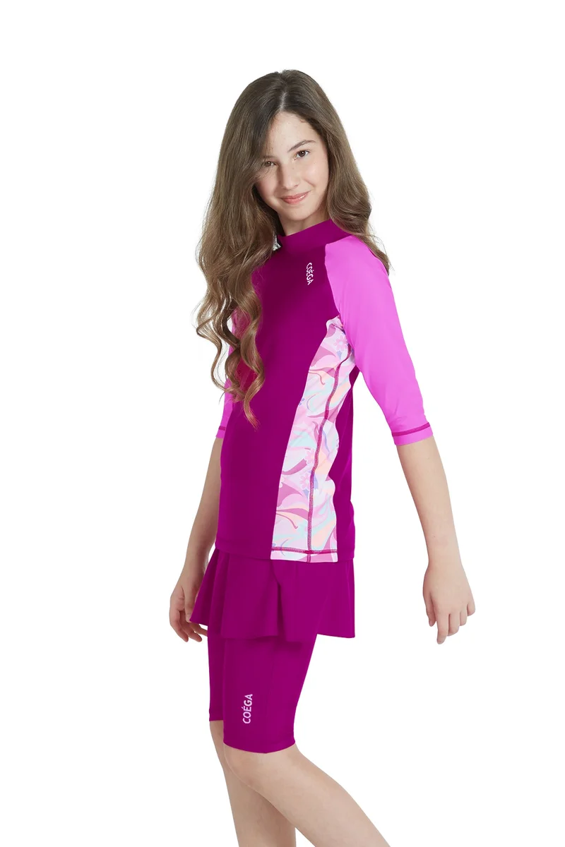 COEGA SUNWEAR  COEGA  Girls Youth Two-piece Swimsuit - Purple Groovy Splashes for Women | Best Price UAE